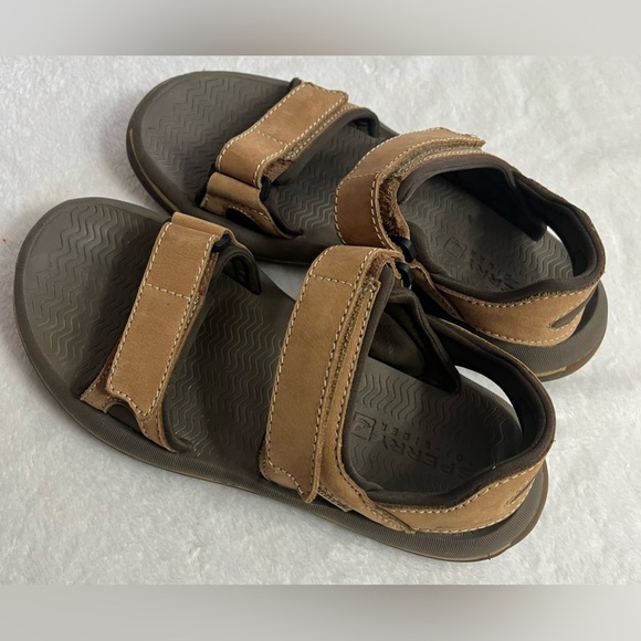 Sperry Men's Santa Cruz 2Strap Velcro strap brown Sandal Sz 7 - Picture 4 of 9